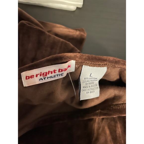 Vintage Be Right Back Womens Crop Top Large Brown Velvet Strappy Deadstock Y2K - Picture 3 of 7